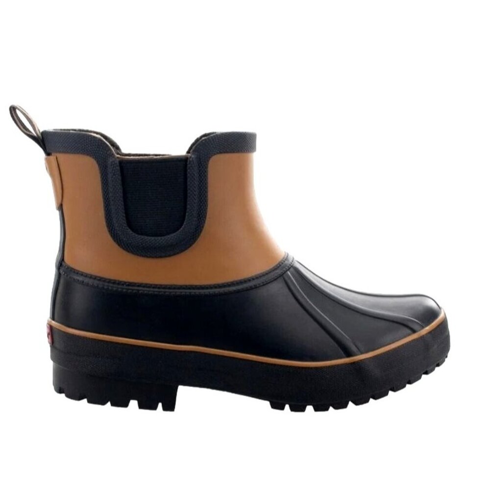 Chooka 8 Rain Boots Chelsea Duck Waterproof Outdoor Faux Fur Rubber Ankle Shoes - Picture 3 of 16
